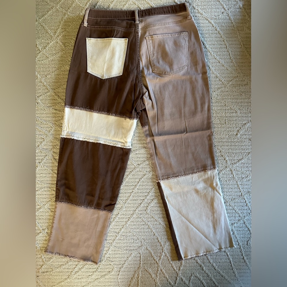 hollister patchwork straight leg jeans - Picture 2 of 3